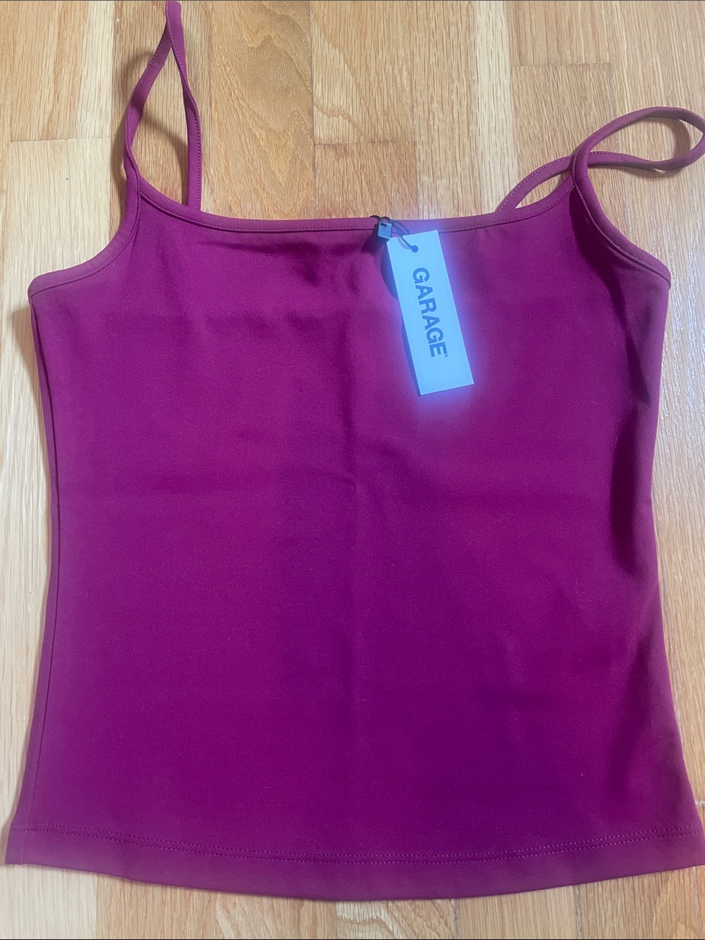 NWT New with Tags GARAGE Women’s Sour Cherry Sleek Scoop Cami Tank Top